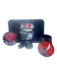 Load image into Gallery viewer, Afro Samurai Rolling Tray Set (SOLID BLACK) : Tray, Ashtray, Jar, Grinder
