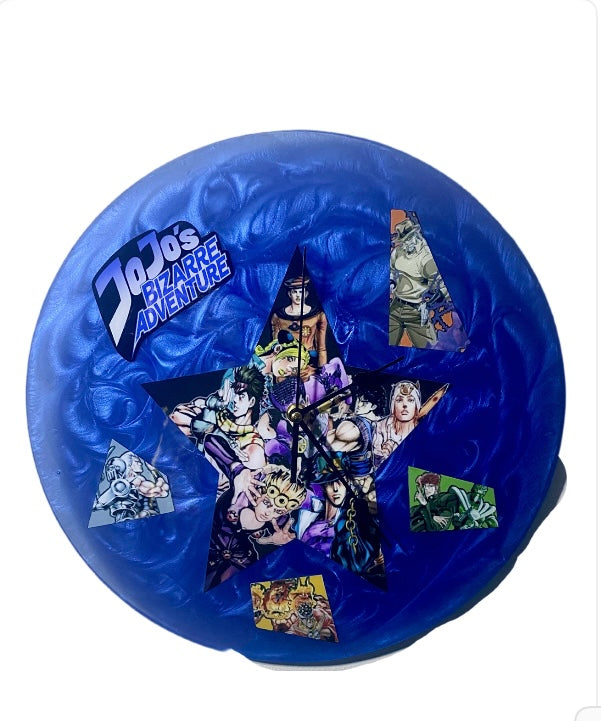 JOJO’s BIZARRE ADVENTURE CLOCK FACE “14in (BLUE&PURPLE)