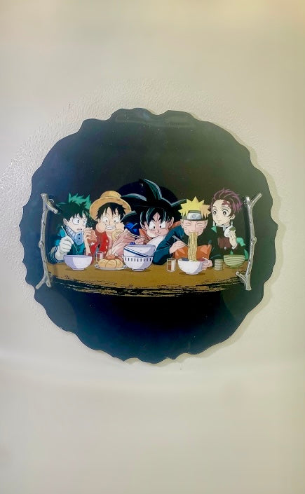 LET’S EAT! Anime Serving Tray “13in : (BLACK)