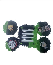Load image into Gallery viewer, DEMON SLAYER COASTER SET 4pc. : (BLACK)
