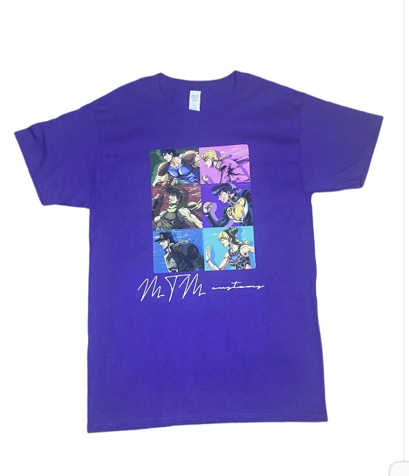 JOJO’s BIZARRE ADVENTURE Graphic Tshirt: (PURPLE)