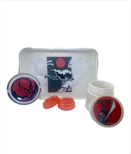 Load image into Gallery viewer, Afro Samurai Rolling Tray Set (SOLID WHITE) : Tray, Ashtray, Jar, Grinder
