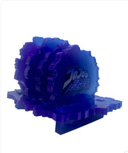 Load image into Gallery viewer, JOJO’s BIZARRE ADVENTURE COASTER SET 4pc. : (BLUE&amp;PURPLE)
