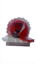 Load image into Gallery viewer, AFRO SAMURAI COASTER SET 4pc. : (WHITE&amp;RED)
