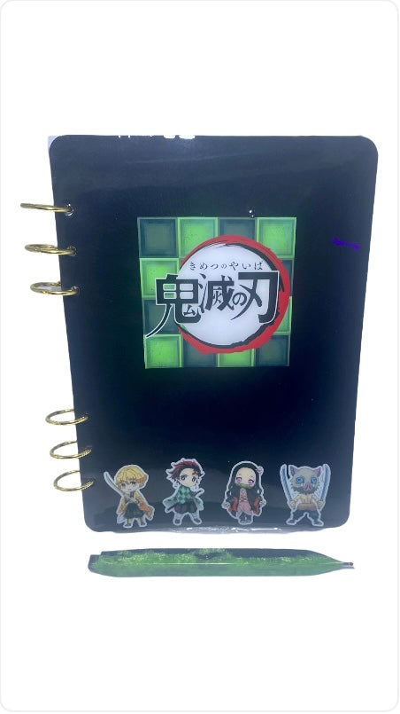 DEMON SLAYER 3Ring Notebook (BLACK) : SIZE A5