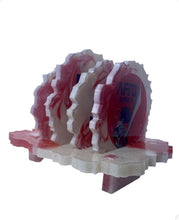 Load image into Gallery viewer, AFRO SAMURAI COASTER SET 4pc. : (WHITE&amp;RED)
