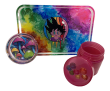 Load image into Gallery viewer, Trippy Goku Rolling Tray Set- (Tray, Ash Tray, Jar)
